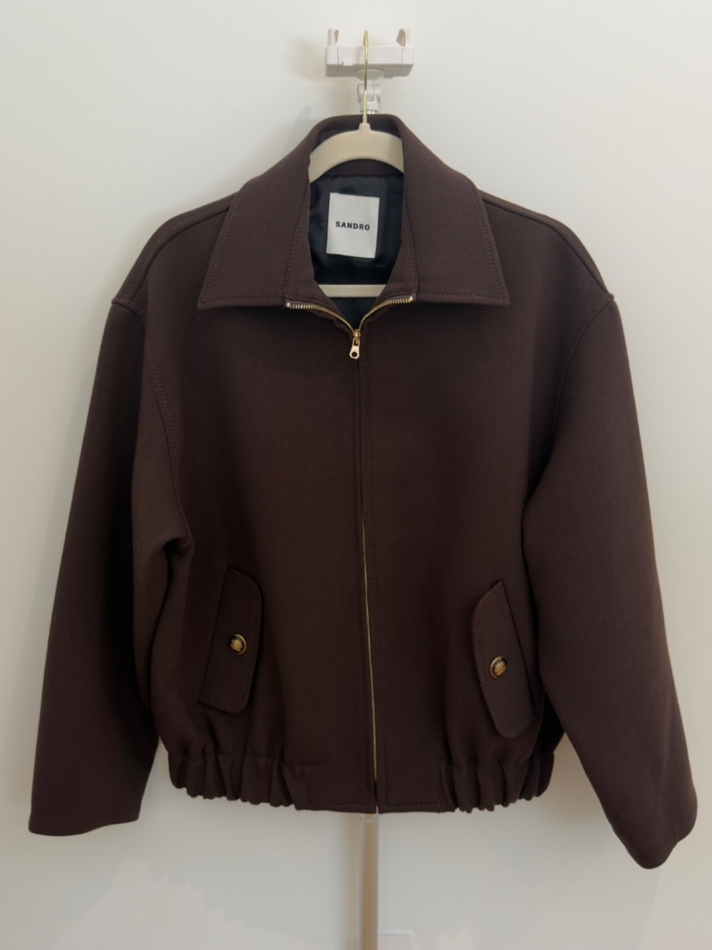 Sandro Paris Chocolate Brown Bomber Jacket